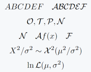 Use mathcal command for calligraphic font in LaTeX